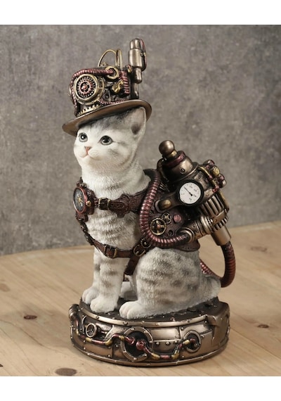 Chrono-cat Steampunk Kedi Biblosu