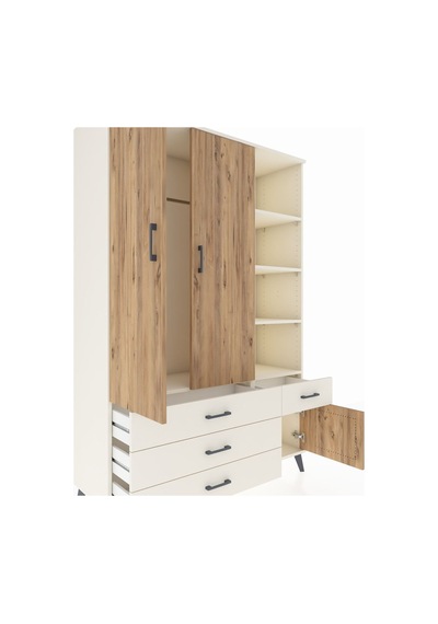 Hyperion Dolap 5 Raflı 4 Çekmeceli Tek Askılı 132x44x195 Ayta... Aytaşı Hyperion Dolap 5 Raflı 4 Çekmeceli Tek Askılı 132x44x195 Ayta... Aytaşı