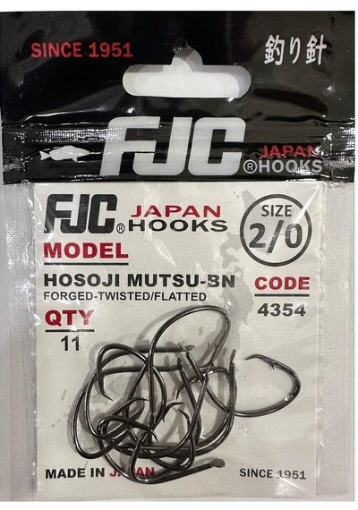 Fjc 4354 No:2/0 Hosoji Mutsu Black Nikel Olta İğnesi 11 Adet