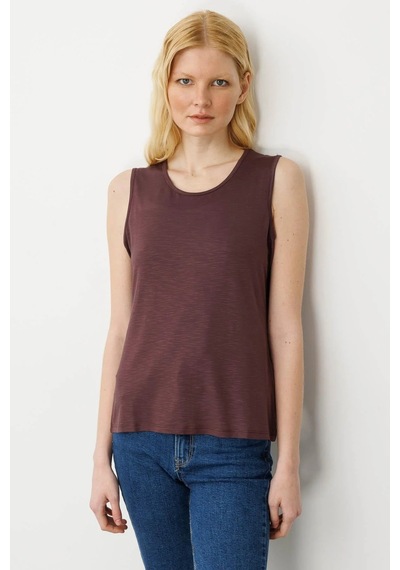 Desen Triko Kadın Sıfır Yaka Flamlı Kumaş Basic Askılı T-shirt 24086 Kahverengi Kahverengi Desen Triko Kadın Sıfır Yaka Flamlı Kumaş Basic Askılı T-shirt 24086 Kahverengi Kahverengi