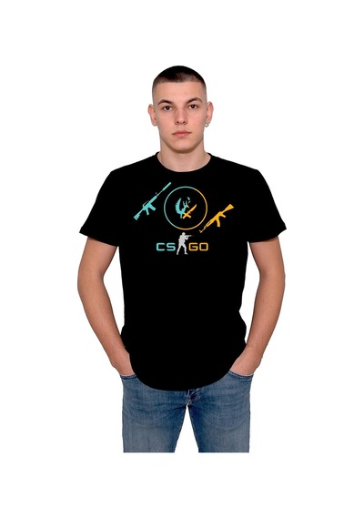 Cs Go Counter Strike Ak47 M4 Global Game Gaming Tişört Unisex T-shirt 001