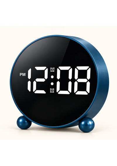 Dijital Led Alarm Saat, Ekranlı Masa Ve Başucu Saati, Hl-8895 Mavi Diğer
