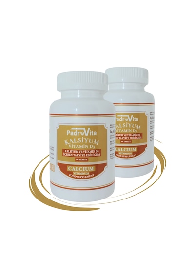 PadroVita Kalsiyum ve Vitamin D3 İçeren Takviye Edici Gıda 2 x 60 ML