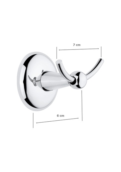 Tema Minimal Banyo İkili Askılık Bornozluk Havlu Askısı Krom Krom