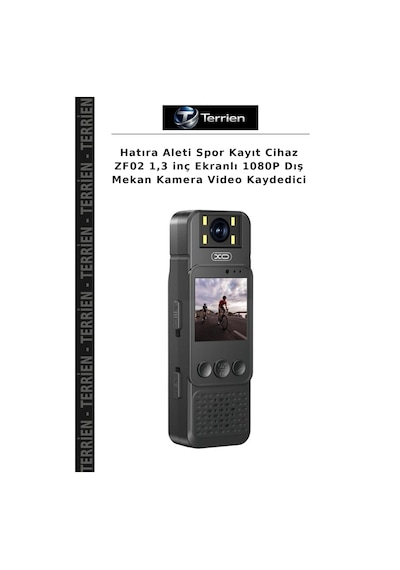 Hatıra Aleti Spor Kayıt Cihaz Zf02 1,3 İnç Ekranlı 1080p Dış Mekan Kamera Video Kaydedici