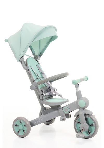 Flow 9in1 Smart Trike Çift Yönlü, Yatabilir, Katlanabilir, Denge Bisikleti Özellikli Bebek Ve Çocuk Bisikleti Mint Yeşili