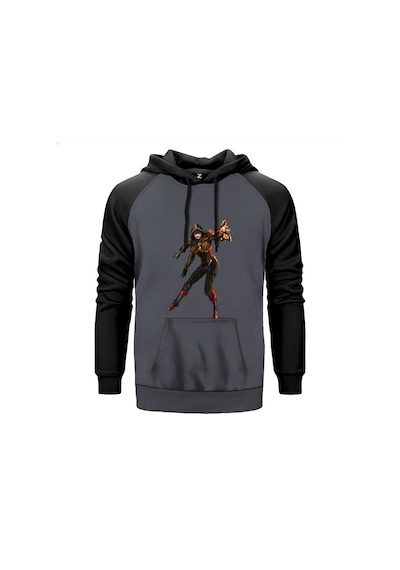 Diablo 3 Female Demon Hunter Gri Renk Reglan Kol Sweatshirt Gri