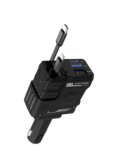 Acl Acc-02 66w Starlight Araç Şarj Cihazı 4in1 Arada Kablo Geri Çekilebilir Type-c Lightning U