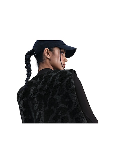 Kadın Ceket W Nsw Street Sherpa Vest Kolsuz Peluş Ceket Siyah