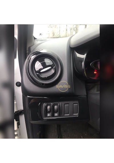 Renault Clio 4 Joy Paket 40 Parça Full Set Torpido Maun Kaplama Piano Black (Parlak Siyah)