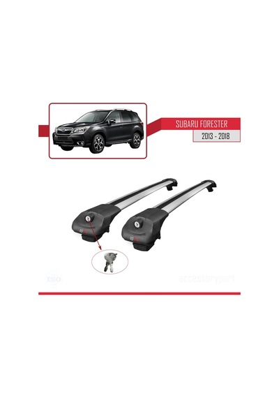 Subaru Forester 2013-2018 Arası İle Uyumlu Ace-1 Ara Atkı Tavan Barı Gri