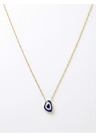 14 Ayar Altın Mini Blue Eye Göz Kolye 996