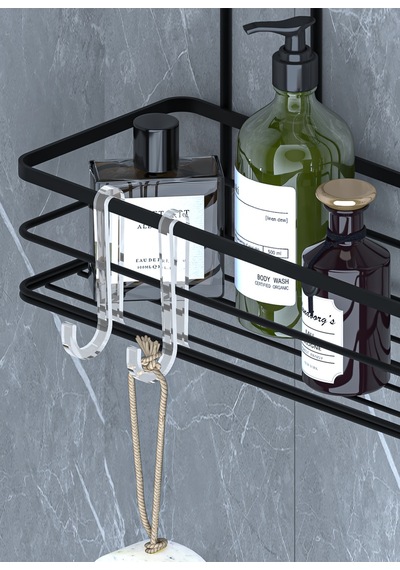 4 Adet Plastik Askı Metal Banyo Mutfak Rafları İçin Şeffaf Turuncu Diğer