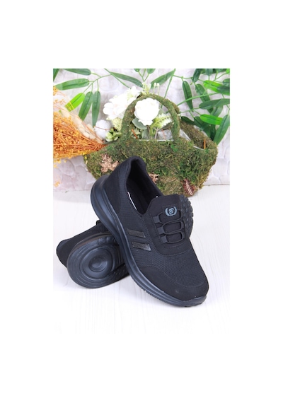 Fort 07602 Comfort Taban Rahat Esnek Yumuşak Bağcıksız Erkek Spor Ayakkabı Siyah
