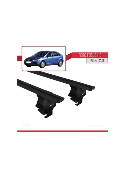 Ford Focus Hb 2004-2011 Arası İle Uyumlu Ace-4 Ara Atkı Tavan Barı Siyah
