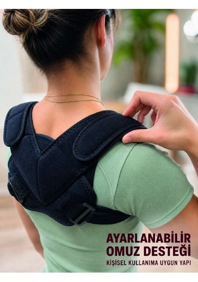 Klavikula Bandajı Köprücük Kemiği Destekli Dik Duruş Aparatı Ayarlanabilir Sırt Desteği