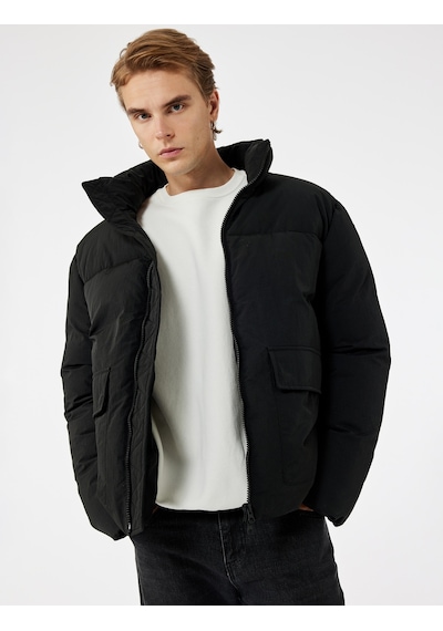 Koton Uzun Kollu Kapaklı Cep Detaylı Fermuarlı Slim Fit Dik Yaka Kışlık Şişme Mont Siyah 6wam20125hw Siyah Koton Uzun Kollu Kapaklı Cep Detaylı Fermuarlı Slim Fit Dik Yaka Kışlık Şişme Mont Siyah 6wam20125hw Siyah