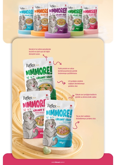 Reflex Plus Mmore Karışık Kremalı Kedi Çorbası 40 Gr 30lu Set