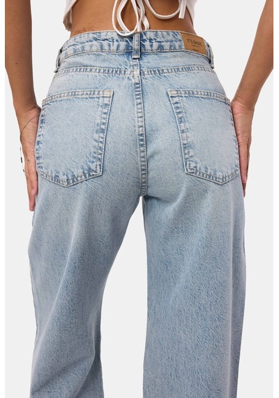 Kadın Açık Kot Doris 4s6-32 Straight Fit Yüksek Bel Denim Jean Kotrengid1
