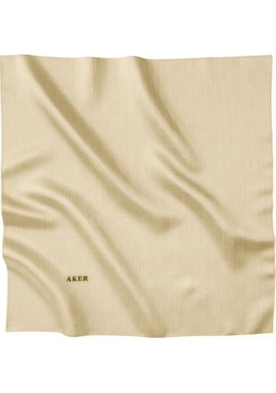 AKER Logolu İpek Koton Jakar Eşarp 7071976-933 - 95 X 95 / 932 932