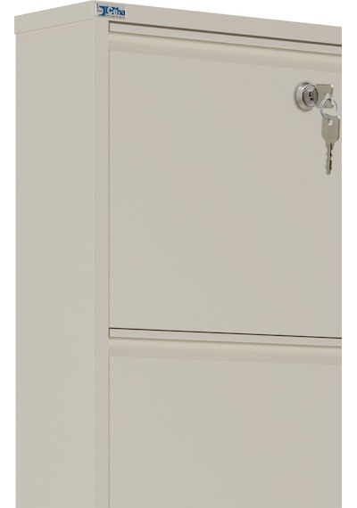 Ceha Kilitli 5'li Metal Ayakkabılık - Krem K.AYK-5 /AB1013/KL
