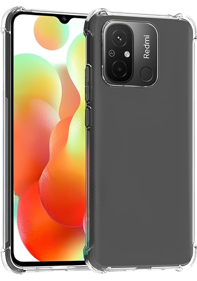Xiaomi Redmi 12c Antişok Arkası Sert Sararmaz Kenarları Yumuşak Şeffaf Silikon Kılıf