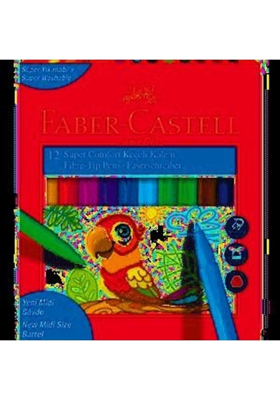 Faber Castell 12 Renk Süper Comfort Keçeli Kalem Seti
