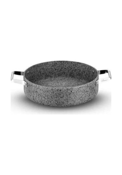 Stone-age Çizilmez Yanmaz Yapışmaz 22 Cm Basık Tencere Sh-122-6950 Gri