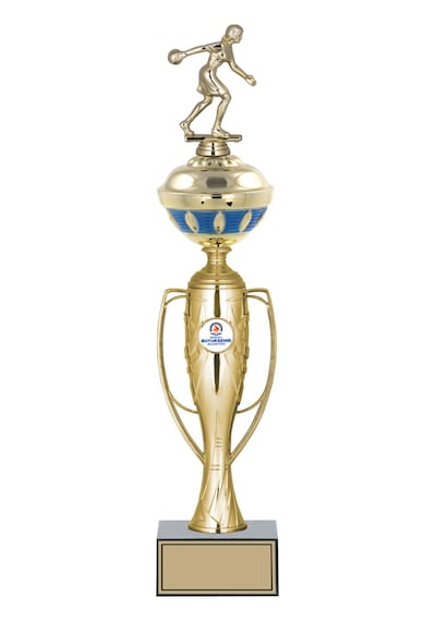 Odak Kupa - Figürlü Kupalar - Bowling Kadın Figürlü Kupalar Fg-074 C - 47 Cm Altın - Beyaz