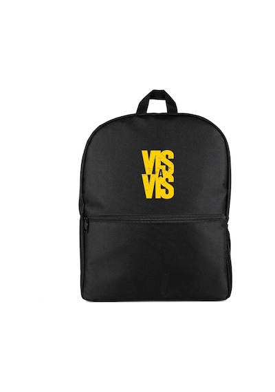 Vis A Vis Logo Siyah Sırt Çantası