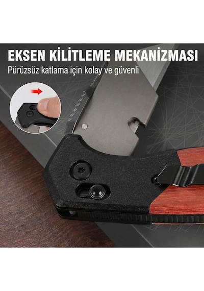 Workpro Wp211035 Ağır Hizmet Çelik/ahşap Gövde Katlanır Rötuş Maket Bıçağı + 11 Adet Yedek Bıçak