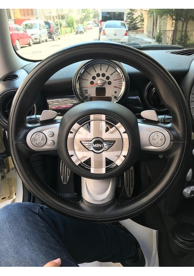 Mini Cooper Direksiyon Göbeği 3D Sticker R Serisi