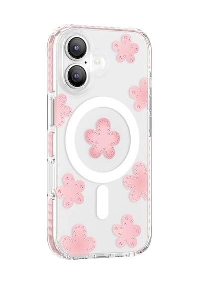İphone 17 Uyumlu Kılıf M-safe Şarj Özellikli Zore Paris Elvo Sert Pc Kapak Pembe