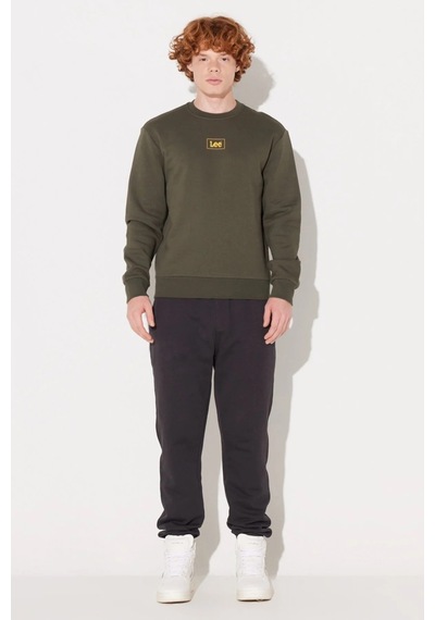 Lee Sıfır Yaka Regular Fit Haki Erkek Sweatshirt L212299801 001