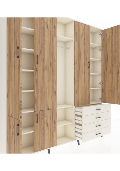 Arges Dolap 14 Raflı 4 Çekmeceli Tek Askılı 220x30x243 Aytaşı-çam/aytaşı Atlas Çam/aytası Arges Dolap 14 Raflı 4 Çekmeceli Tek Askılı 220x30x243 Aytaşı-çam/aytaşı Atlas Çam/aytası