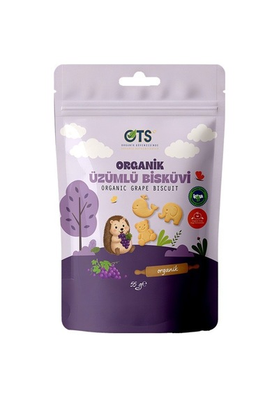 Ots Organik Üzümlü Bisküvi 55 Gr Organik Sertifikalı, Pestisit Analizli 55 G