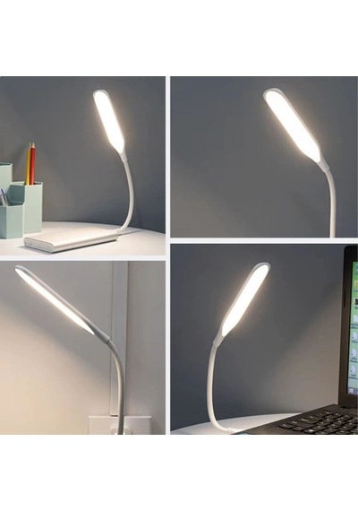 Kompakt Usb Beyaz 14 Ledli 3 Kademeli Dokunmatik Okuma Lambası Çok Renkli