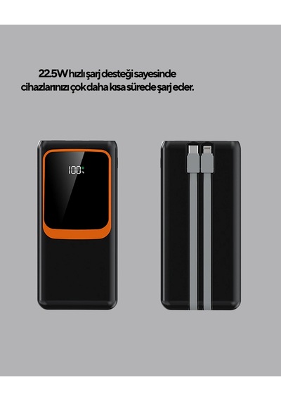 Hubrendy  Powerbank 20000 Mah Yüksek Kapasiteli Ve 22.5w Hızlı Şarj Destekli Diğer