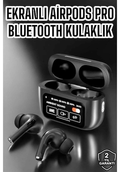 Mey İthalat Yeni Nesil Bluetooth Kulaklık Ekranlı Yüksek Ses Kaliteli Uzun Şarj Süreli