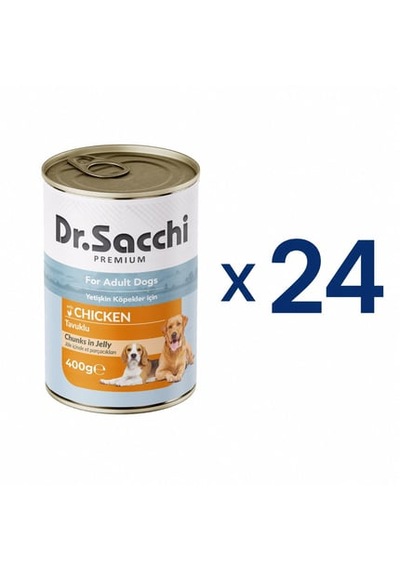 Dr. Sacchi Delicious Tavuklu Köpek Konservesi 400 Gr 24 Adet