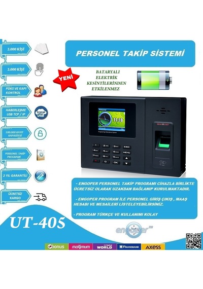 Bataryalı Kart Okutmalı Parmakizli Personel Takip Sistemi