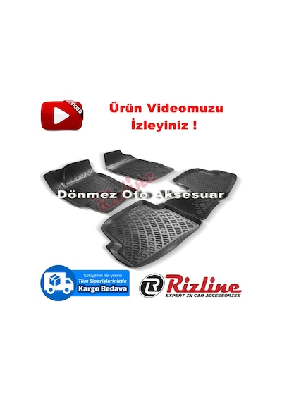 Vw Polo 3D Paspas Havuzlu Siyah Hb 2002-2009 Arası Rizline