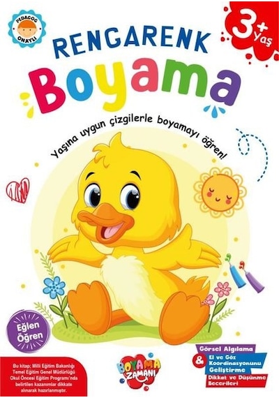 Rengarenk Boyama 3+ Yaş- Boyama Zamanı Yayınları