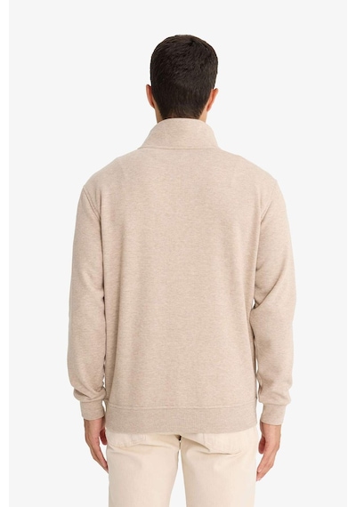 Defacto Regular Fit Dik Yaka Yarım Fermuarlı Sweatshirt F4137ax25aubg300 Bej