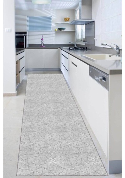 Gri Kaymaz Modern Kesme Rulo Özel Ölçülü Yolluk Ar1201n11