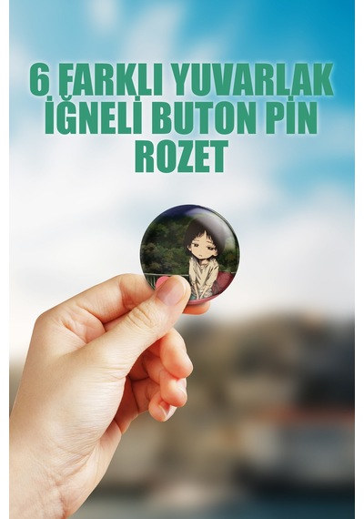 Takopii No Genzai Takopi's Original Sin Çanta Süsü Rozet İğneli Buton Rozet Seti 6 Adet Çok Renkli
