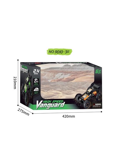 9010-3e 1:10 Kumandalı 40 Cm Dev Off-road Araba Şarjlı, 2.4ghz, Yüksek Hızlı Rc Arazi Canavarı - Turuncu