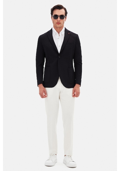 Twn Slim Fit Siyah Düz Kumaş Ceket 4ec04e301464m 001