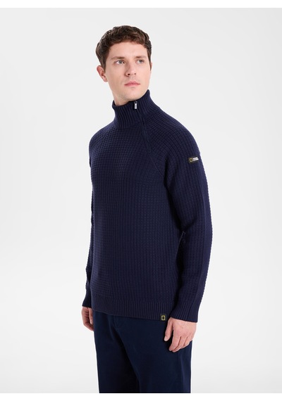 National Geographic Lacivert Erkek Kazak N6wm-kzk4040