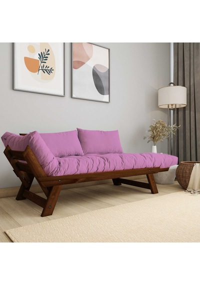 Woodesk Adalar Masif Ceviz-pembe Renk 2li Kanepe Cpt8165-210